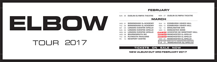 ELBOW ADD EXTRA MANCHESTER DATE TO 2017 TOUR
