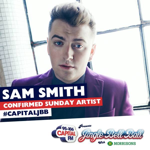 Sam Smith I'm playing this year's Capital FM Jingle Bell Ball! Sam