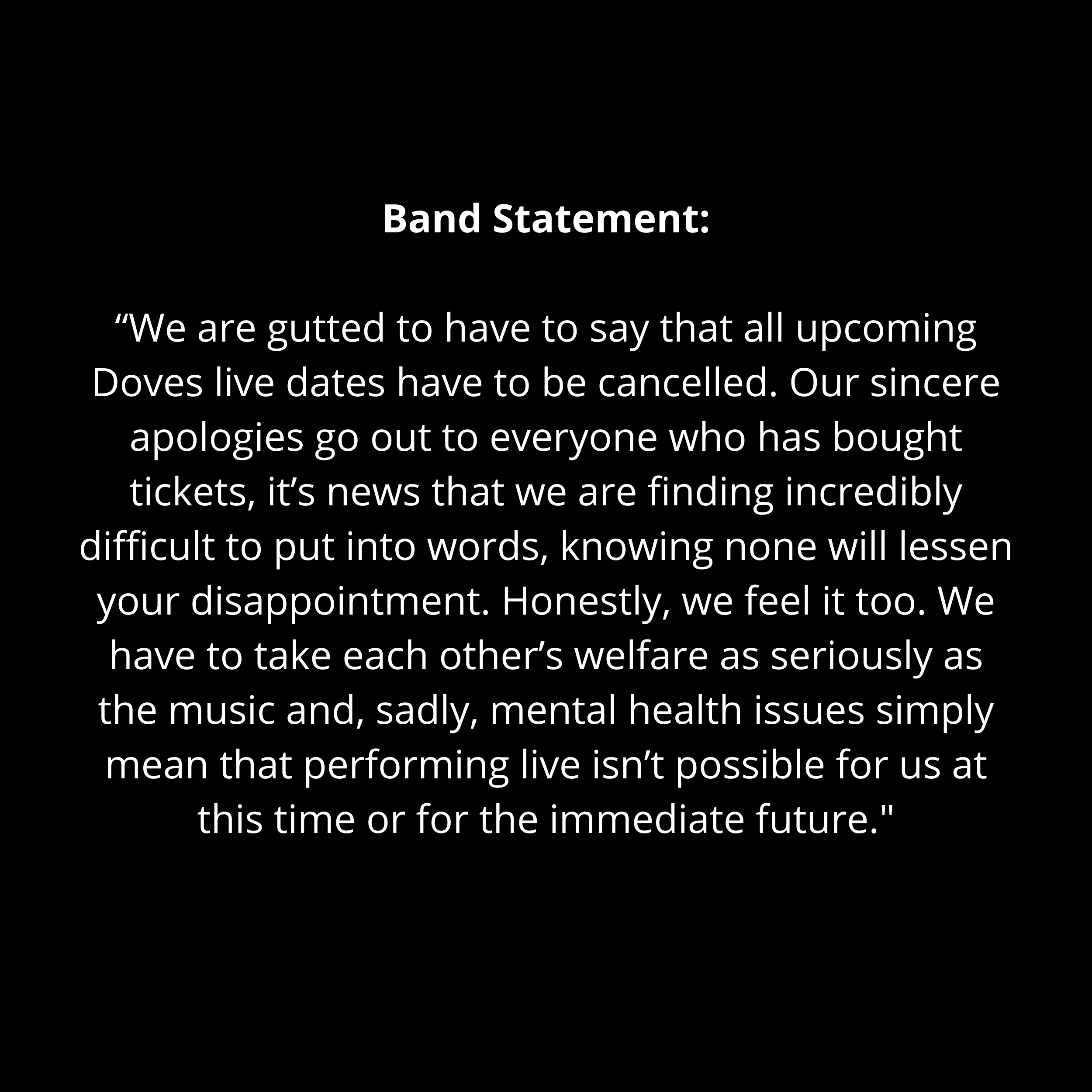 Image for article: Statements from the band and Jimi