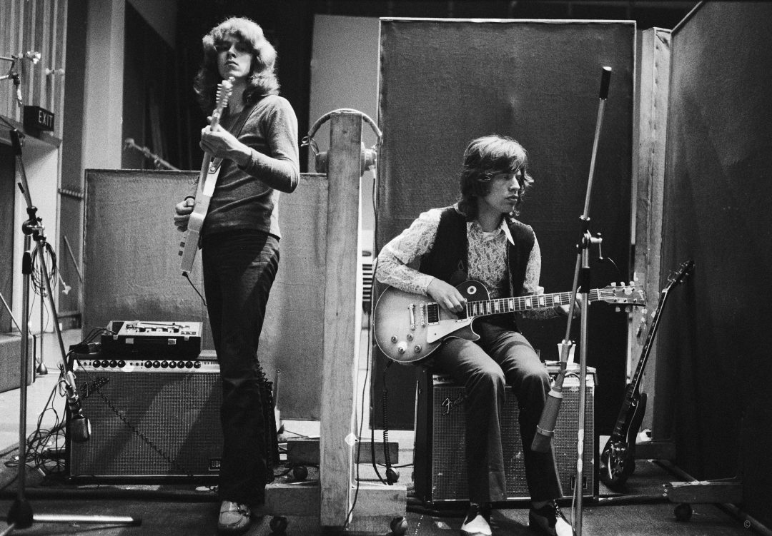 Mick Taylor, Mick Jagger OLYMPIC Studios. Photo: Ethan Russell